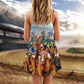 Horse Racing Wild Power V-Neck Sleeveless Cami Dress For Active Summer Gatherings And Relaxed Vacation Fashion