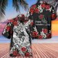 Dark Skull Valentine Romance Hawaiian Shirt For Vacation Days And Relaxed Coastal Outings