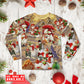 Snowman Couple Christmas Long Sleeve Pajamas Set For Festive Sleepovers And Family Photos