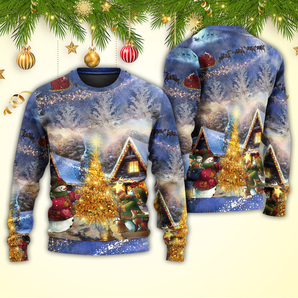 Christmas Santa Reindeer Snowman Family Sweater For Seasonal Parties Cozy Gatherings And Thoughtful Holiday Gifts