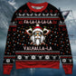 Viking Valhalla White And Red Sweater For Mythic Adventures Casual Wear And Thoughtful Gift Giving