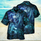 Neon Dragon Lighting Bright LED Hawaiian Shirt Artwork Detail For Resort Trips And Outdoor Activities