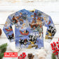 Snowy Farmhouse Christmas Long Sleeve Pajamas Set For Festive Sleepovers And Family Photos