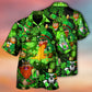 Irish Beer Patrick Viking Skull Leprechaun Hawaiian Shirt Button Front Artwork For Weekend Trips