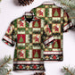 Christmas Santa Tree Hawaiian Shirt Summer Design Detail For Weekend Trips