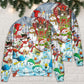 Snowman Happy Farm Holiday Christmas Sweater For Holiday Travel Winter Outings And Cheerful Gift Giving