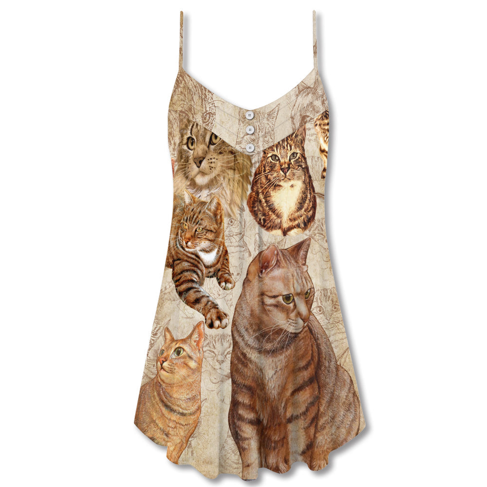 If You Don't Like Cats Quote V-Neck Sleeveless Cami Dress For Playful Summer Getaways And Thoughtful Gift Giving