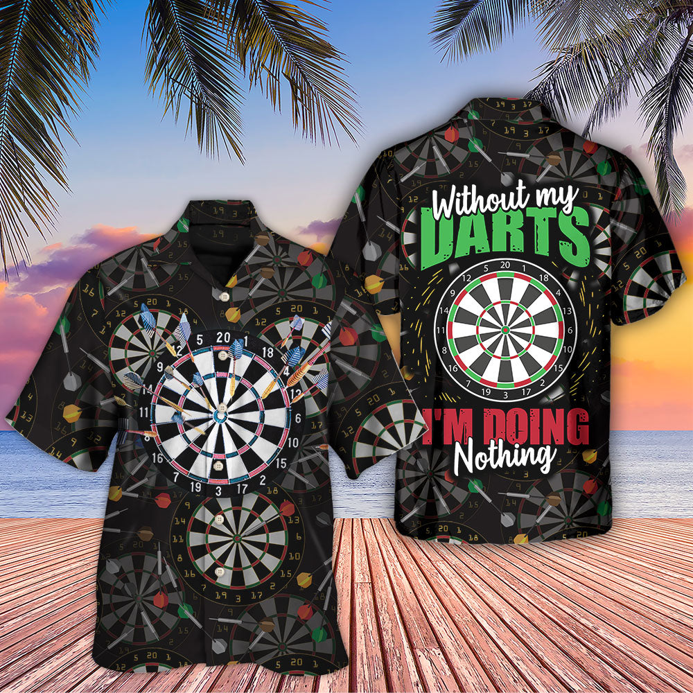 Funny Dart Adventure Graphic Hawaiian Shirt All Over Print Detail For Coastal Travel