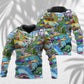 Hippie Colorful Shark Peace Hoodie For Beach Lovers Outdoor Activities And Thoughtful Gifts