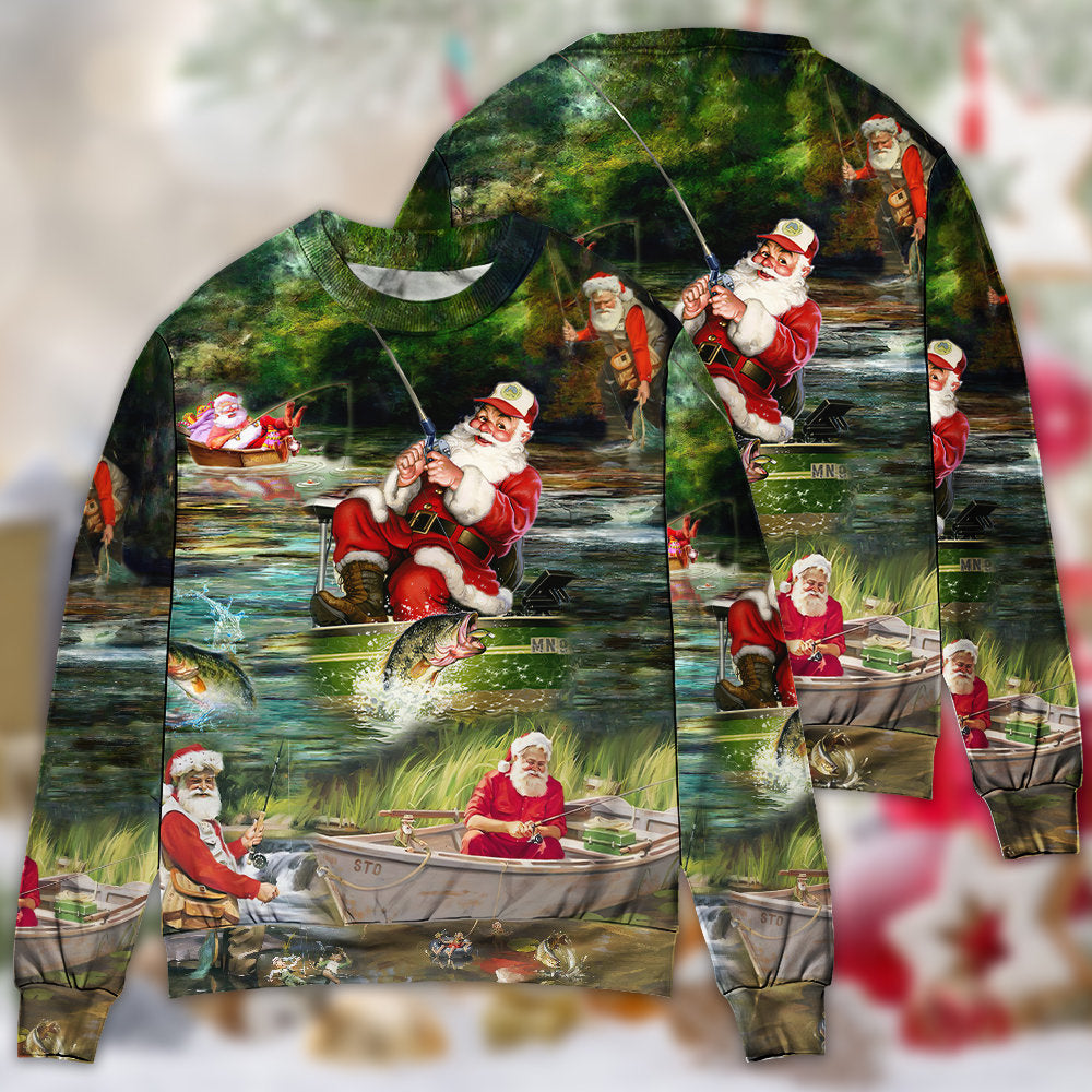 Christmas Merry Fishmas Happy Reel Sweater For Festive Family Events Casual Wear And Holiday Gift Giving