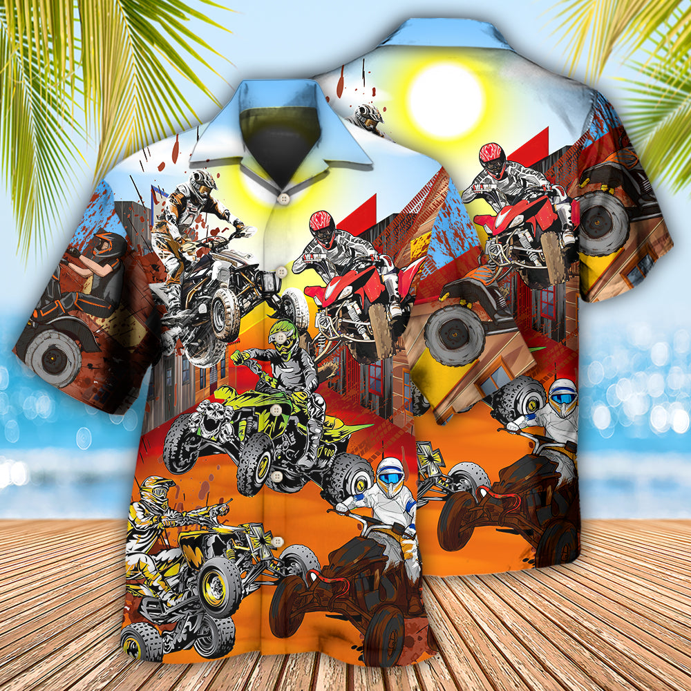 ATV Quad Riding Hawaiian Shirt For Summer Vacation And Beach Travel