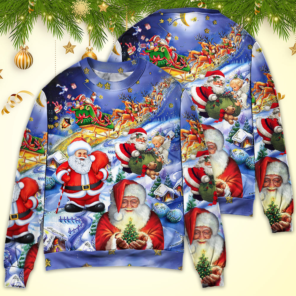 Christmas Funny Santa Happy Xmas Is Coming Sweater For Holiday Parties Family Gatherings And Seasonal Gift Giving