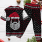 Retro Nordic Santa Christmas Short Sleeve Pajamas Set For Christmas Mornings And Relaxed Lounging