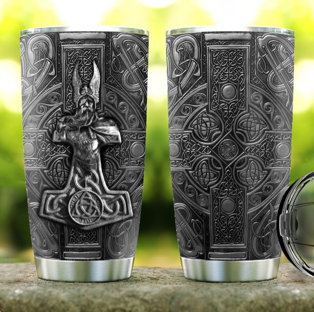 Viking Warrior Personalized 20 Oz Tumbler For Coffee Travel And Daily Drinks
