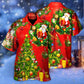 Red Christmas Tree Hawaiian Shirt For Summer Vacation And Beach Travel