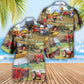 Farm Tractor Hawaiian Shirt Artwork View For Resort Wear