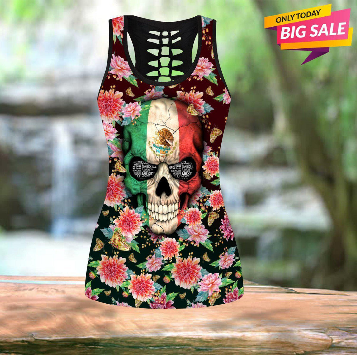 Mexican Cultural Pride Hollow Tank Top For Community Events And Positive Support