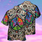 Bohemian Peace Galaxy Cosmic Hawaiian Shirt For Summer Events And Casual Outdoor Wear
