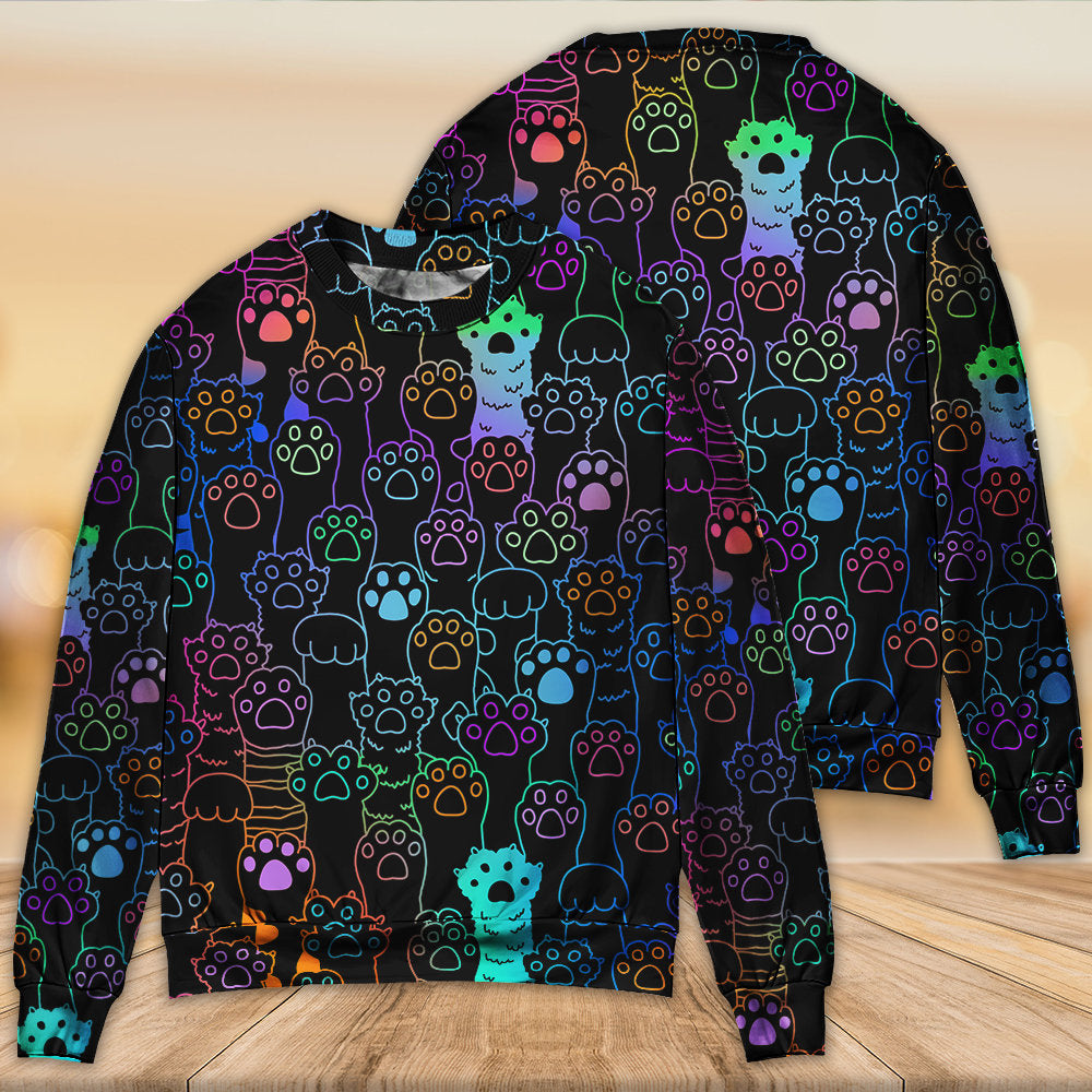 Cute Cat Little Paw Sweater For Nature Inspired Fashion Events And Relaxed Everyday Comfort