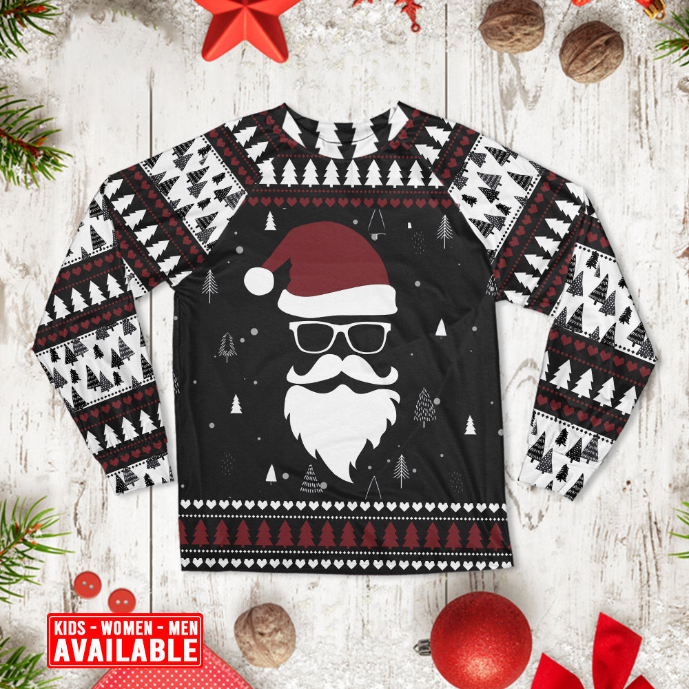 Rooftop Santa Gift Delivery Long Sleeve Pajamas Set For Holiday Bedtime And Cozy Home Wear