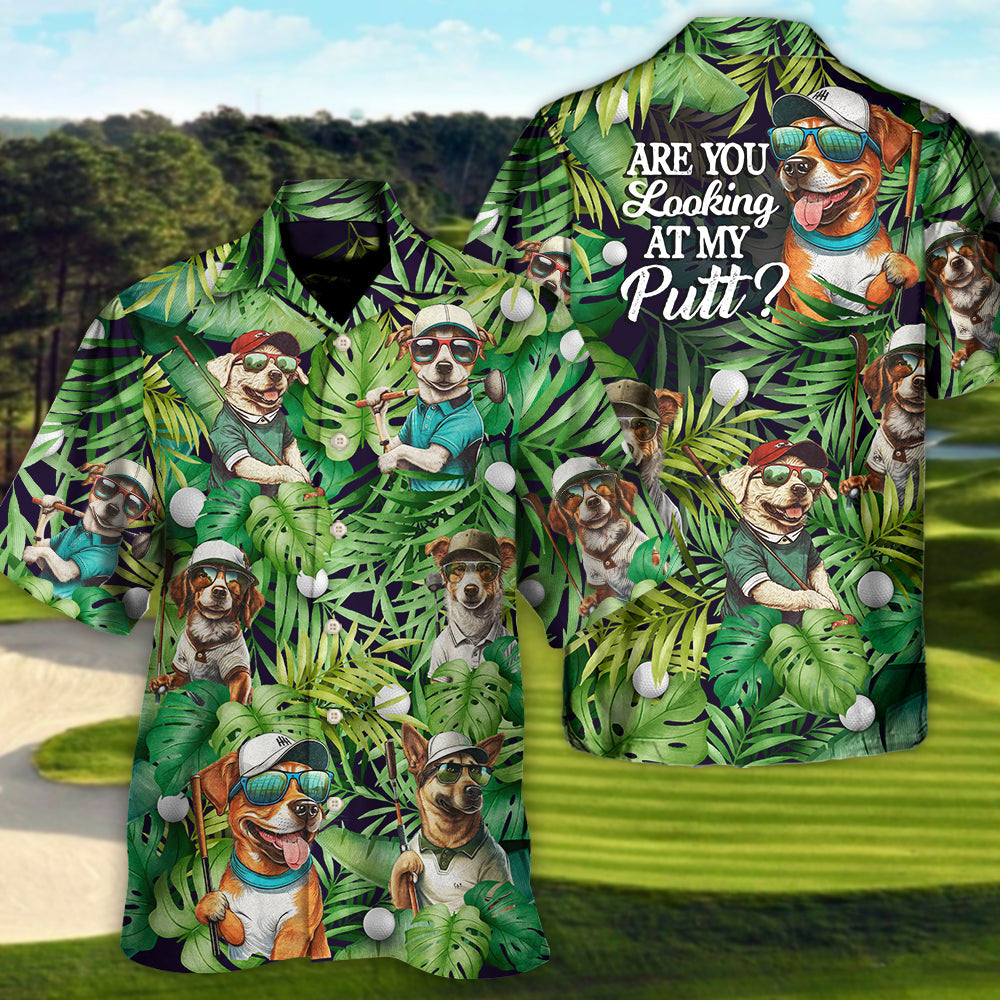 Tropical Funny Golf Dog Hawaiian Shirt For Outdoor Adventures, Coastal Travel, And Comfortable Casual Style