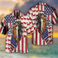 Patriotic Horse American Flag Hawaiian Shirt Pattern Detail For Summer Holidays And Outdoor Fun