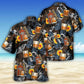 Tropical Wine Bourbon Butterflies Hawaiian Shirt All Over Print Detail For Summer Travel