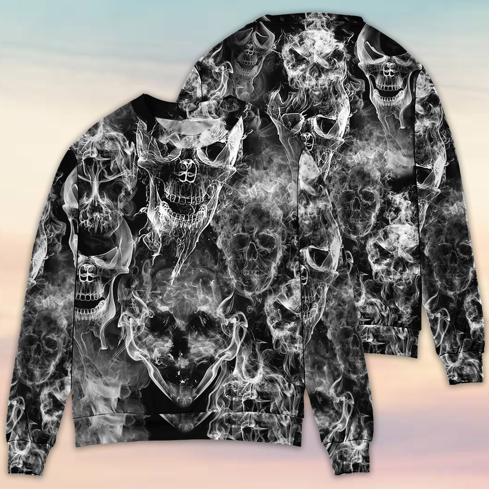 Skull Smoke Dark Fantasy Sweater For Casual Wear Parties And Thoughtful Gifting