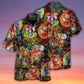 Bohemian Colorful Mushroom Trippy Hawaiian Shirt Artwork View For Coastal Escapes And Resort Style