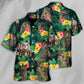 Tropical Floral Owl Summer Vibes Hawaiian Shirt Pattern View For Relaxed Warm Weather Outfits