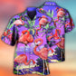 Tropical Flamingo Sweet Paradise Hawaiian Shirt Print Closeup For Summer Travel