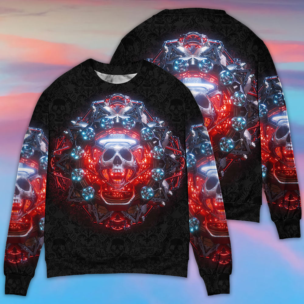 Skull Electric Dream Fantasy Sweater For Bold Streetwear Travel And Relaxed Everyday Styling
