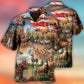 Deer Hunting Independence Day American Flag Hawaiian Shirt For Summer Vacation And Beach Travel