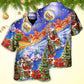 Christmas Hawaiian Shirt With Detailed Graphic For Tropical Holiday Resort Parties And Everyday Style