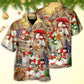Snowman Christmas Couple Hawaiian Shirt Pattern View For Lightweight Everyday Style