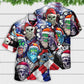 Skull Christmas US Flag Skeleton Hawaiian Shirt Pattern View For Relaxed Warm Weather Outfits