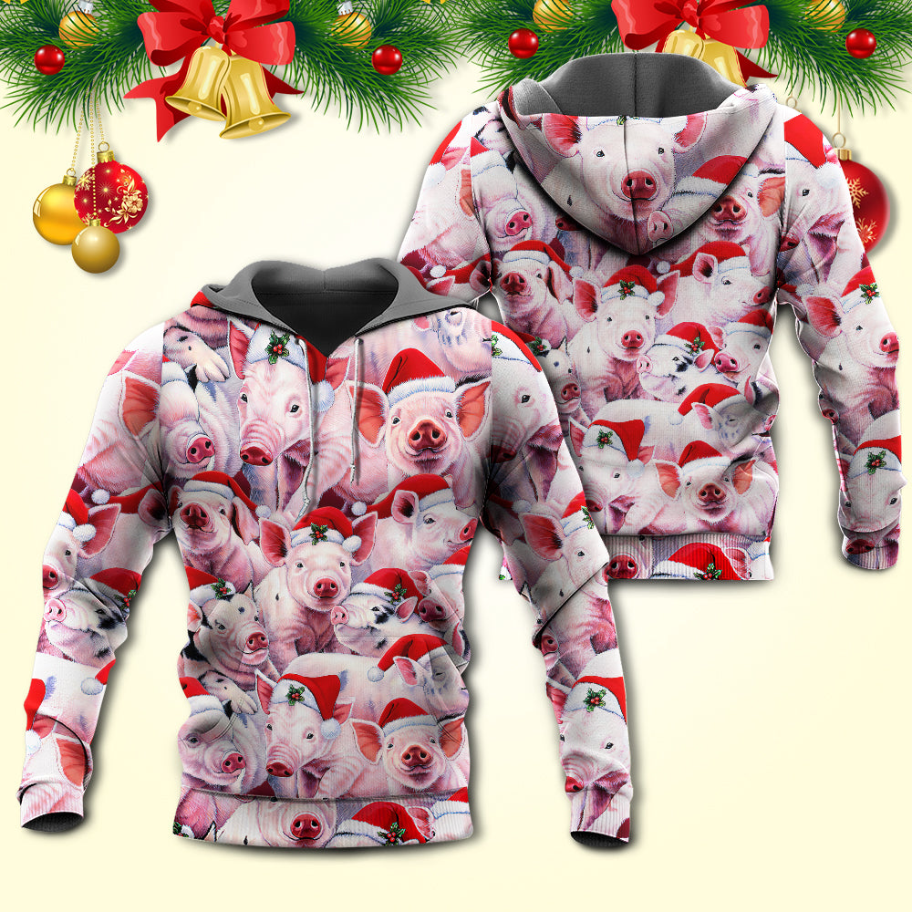 Funny Piggies Christmas Hoodie For Festive Celebrations Seasonal Trips And Relaxed Winter Wear