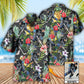 Tropical Floral Hockey Pineapple Custom Photo Hawaiian Shirt Design View For Casual Summer Styling