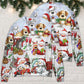Santa And Snowman Joyful Companions Sweater For Holiday Travel Winter Outings And Cheerful Gift Giving