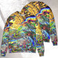 Hippie Turtle Colorful Peace Sweater For Psychedelic Art Fans Outdoor Events And Distinctive Gifts