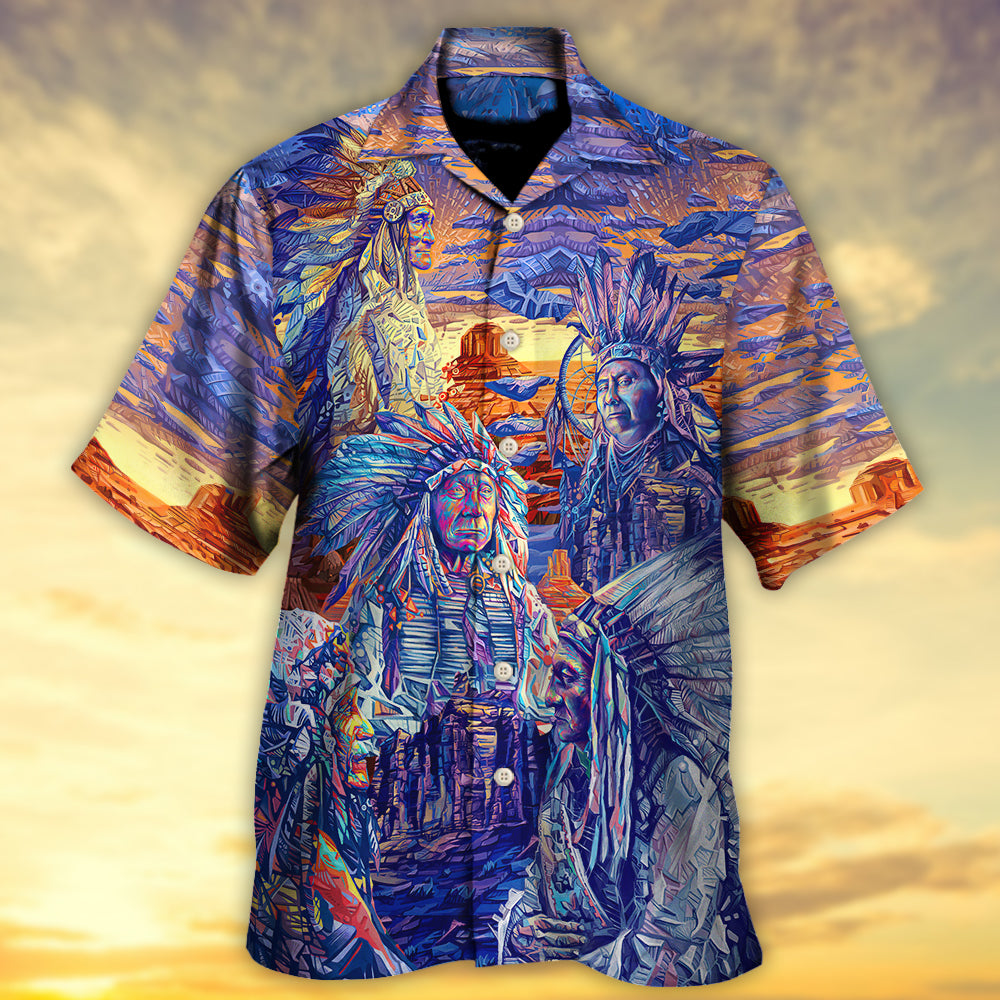 Bohemian American Chief Respect Nature Hawaiian Shirt For Beach Parties And Weekend Getaways
