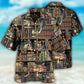 Vintage Cat Book Hawaiian Shirt Artwork Detail For Resort Trips And Outdoor Activities