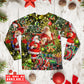 Santa Christmas Gift Delivery Long Sleeve Pajamas Set For Holiday Bedtime And Cozy Home Wear