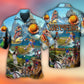 Watercolor Basketball Cycling Mountain Hawaiian Shirt For Vacation Days And Relaxed Coastal Outings