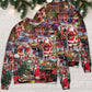 Santa Snow Village Spirit Of Giving Sweater For Festive Family Events Casual Wear And Holiday Gift Giving