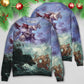 Christmas Santa Dark Fantasy Sweater For Winter Parties Seasonal Adventures And Relaxed Everyday Styling