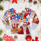 Dancing Santa Christmas Long Sleeve Pajamas Set For Festive Sleepovers And Family Photos