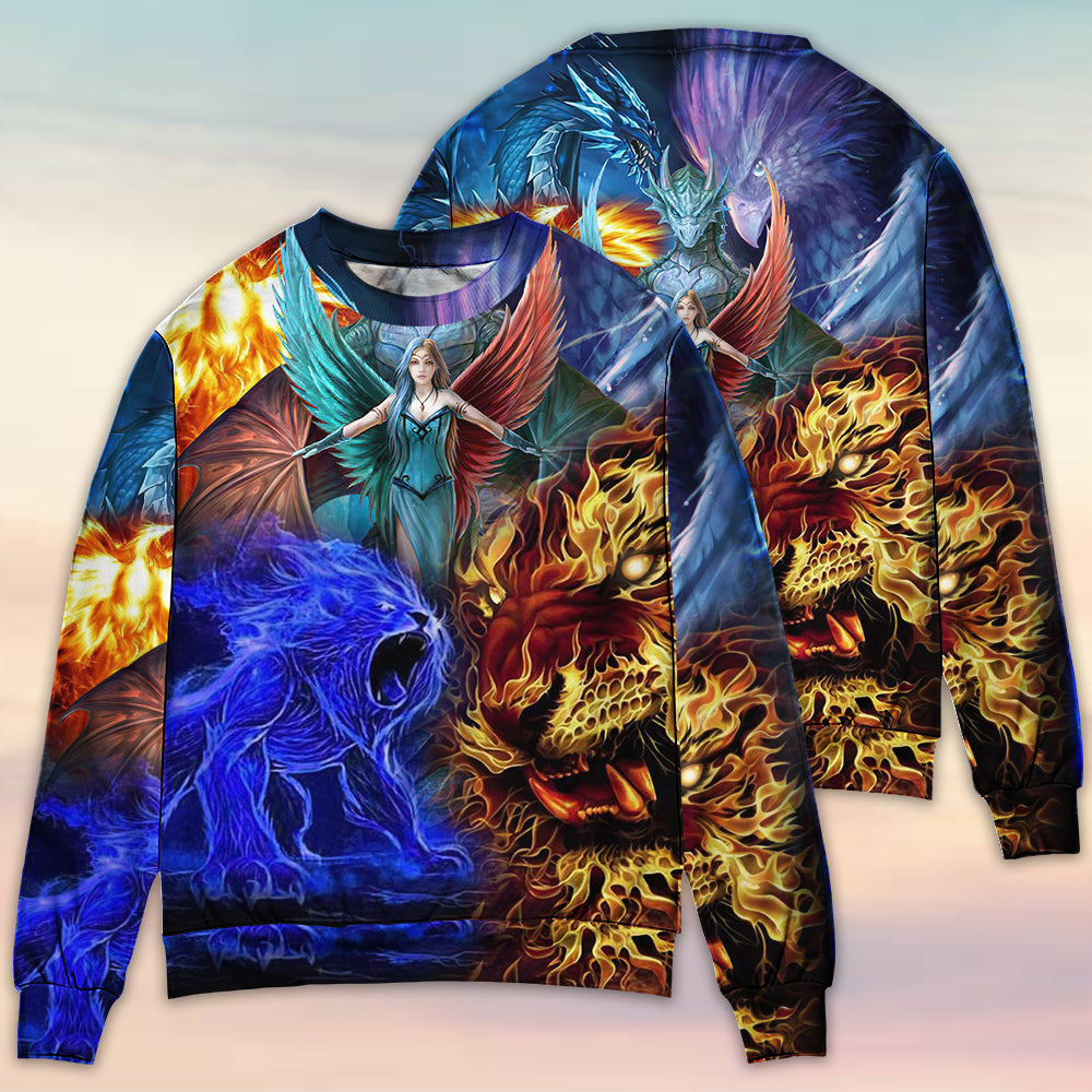 Mystic Dragon Fantasy Sweater For Outdoor Activities Weekend Trips And Relaxed Everyday Outfits