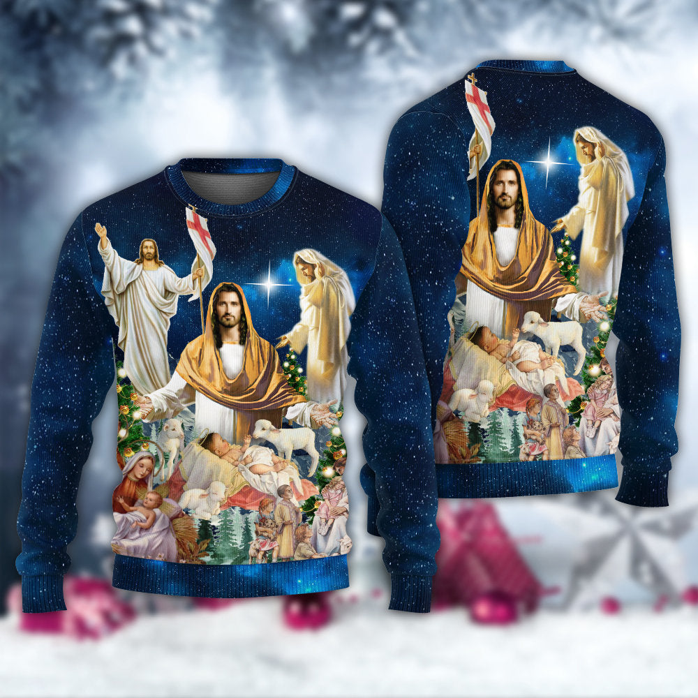 Christmas Miracle Night Faith Sweater For Festive Events Weekend Outings And Comfortable Winter Style