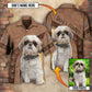 Brown Classic Dog Paw Custom Photo Personalized Hawaiian Shirt Pattern Detail For Summer Holidays And Outdoor Fun